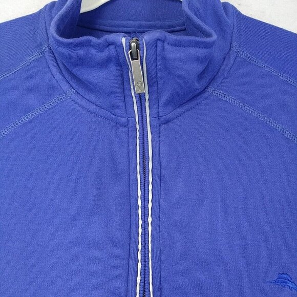 Tommy Bahama Pullover Sweater Mens XL Royal Blue Embroidered Outdoor Pima Cotton - Picture 2 of 11